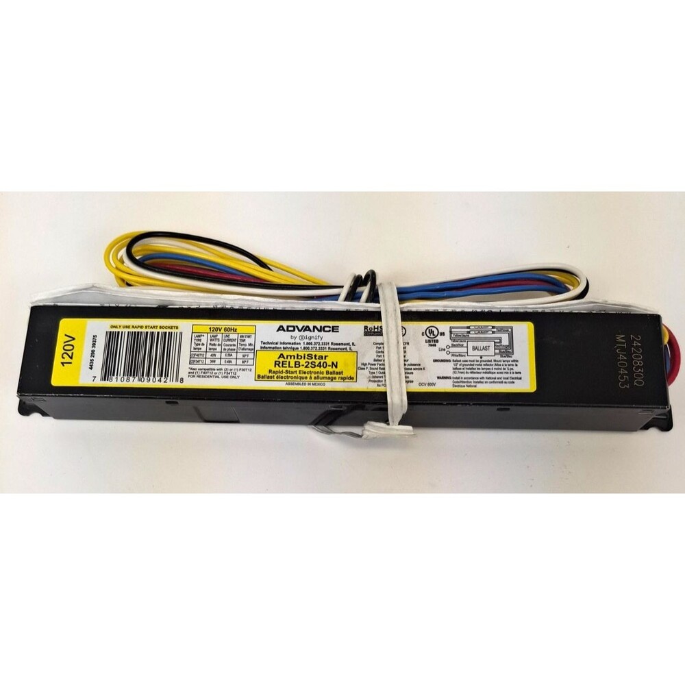 Philips Advance AmbiStar RELB-2S40-N Electronic Ballast 120V Rapid Start New